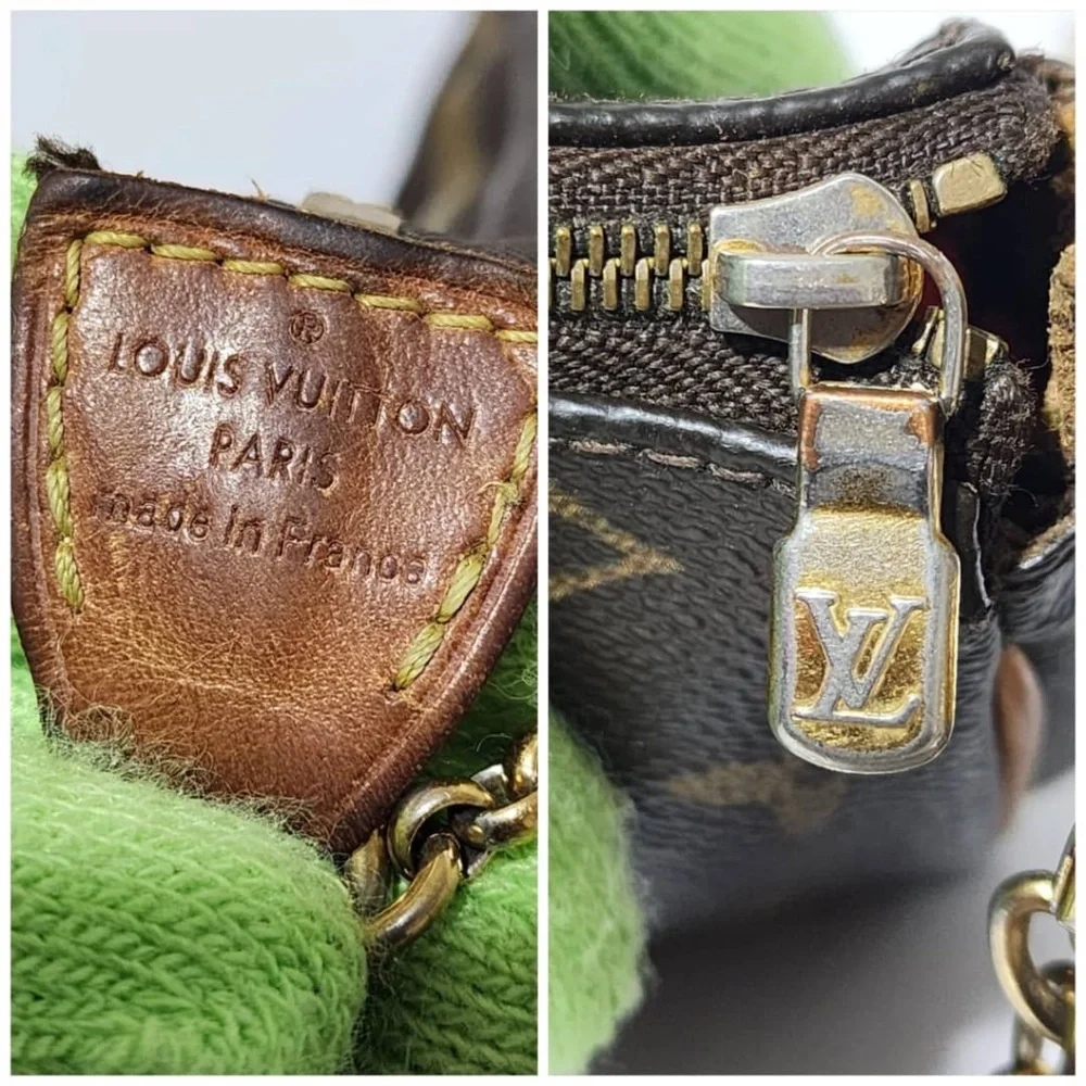 SOLD***Authentic Louis Vuitton LV Monogram Eva Pochette Bag Brown - Picture 10 of 14